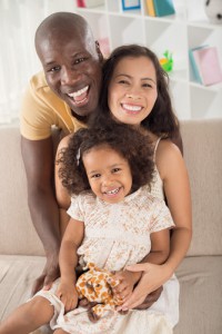 Step-mom happily integrating into a family. Stock photo kid totally isn't hers. Riiiight.